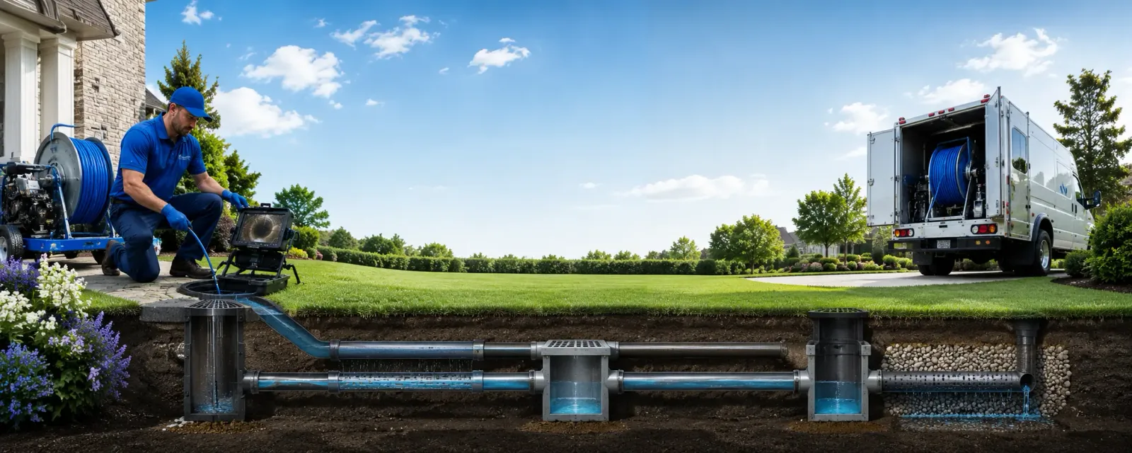 Outdoor drain cleaning information for Palmyra, IL